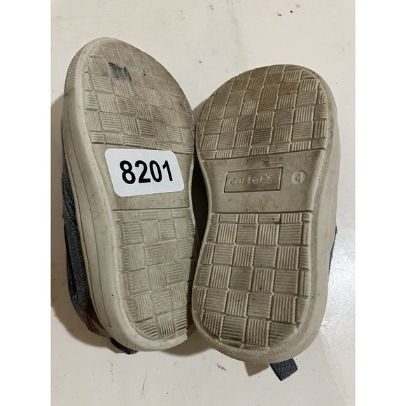 carters  baby toddler  size 4 blue  Denim casual self lacing shoes - Picture 7 of 8